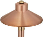 VOLT Flat Hat 12V Copper Path Light (7" Shade, 24" Tall) - Image 3