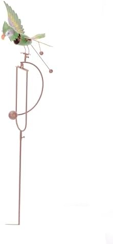 Zaer Ltd. Metal Rocking Bird Garden Stakes, 53 Inch Tall, Colorful Hand-Painted Birds, Spring Motion (Exotic Green Parrot) - Image 3