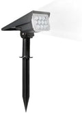 LED Solar Outdoor Garden Spotlights, IP65 Waterproof, Powered Security Landscape Lights, Auto On/Off,In-ground/Wall Lamp for Garden/Patio/Driveway/Pond/Deck(White,1PCS(3w-5.5V)) by Unknown