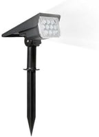 LED Solar Outdoor Garden Spotlights, IP65 Waterproof, Powered Security Landscape Lights, Auto On/Off,In-ground/Wall Lamp for Garden/Patio/Driveway/Pond/Deck(White,1PCS(3w-5.5V)) by Unknown