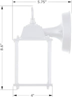 WISBEAM White Outdoor LED Wall Lantern, 2 Packs Outdoor Porch Light Fixture, Aluminum Housing Plus Glass, Wet Location Rated, ETL Qualified, 3000K - Image 6