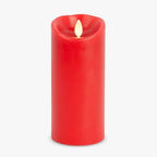 Luminara Flameless LED Battery Operated Flickering Pillar Moving Flame Candles (True Red, 3" x 6.5") by Luminara