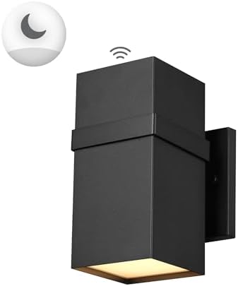 Globe Electric 60000180 9W LED Integrated Dusk to Dawn Outdoor Wall Sconce, Matte Black, 500 Lumens, 2700 Kelvin, 80 CRI - Image 2