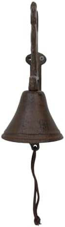 Ebros Gift Cast Iron Rustic Vintage Western Canine Puppy Dog Bell Door Wall Dinner Yard Farm Bell Outdoor Farmhouse Cottage Mountain Cabin Lodge Accent Bells - Image 2
