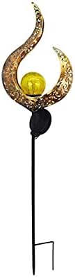 Practical Garden Tools Solar Lights Stake Sun，Sun Moon Flame Night Lighting，Solar LED Flame Light，Waterproof Retro Iron Garden Lawn Lamp，Garden Yard Landscape Decor (Size : 05) by Unknown
