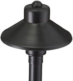 VOLT Flat Hat 12V Black Brass Path Light (5" Shade, 24" Tall) - Image 2