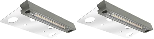 GKOLED Hardscape Light, Paver Wall Lights, 6.8 Inches Step Lighting, Integrated 4W 2700K LED Chips, Solid Powder Coated Die-cast Aluminum Housing, 12V AC/DC, Gray, UL Listed (Pack of 2) by GKOLED