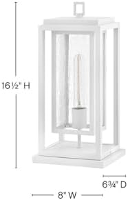 Hinkley Republic Medium 12V Outdoor Pier Mount Lantern, Textured White - Image 2