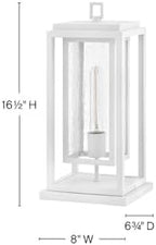 Hinkley Republic Medium 12V Outdoor Pier Mount Lantern, Textured White - Image 2