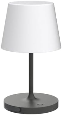 WEILAILUX Outdoor Battery Operated Table Lamp Waterproof, 4000mAh Cordless Table Lamp Rechargeable, Touch Dimmable Desk Lamp, LED Night Light for Patio Camping Restaurant Home, H9.6in, Dark Grey - Image 4