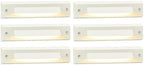 GKOLED 6-Pack Low Voltage 12V AC/DC LED Linear Step Lights, 2W Landscape Lighting, Outdoor Waterproof Accent Lighting Fixtures, Die-cast Aluminum with Classic White Powder Coated Finish by GKOLED