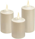 Xodus Battery Operated Pillar Candles, Daily 6h Timer, 4",5",6" 3-Pack by XodusInnovations