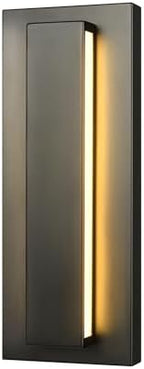 Globe Electric 60000172 15W LED Integrated Outdoor Wall Sconce, Matte Black, Frosted Acrylic, 600 Lumens, 2700 Kelvin, 90 CRI - Image 2