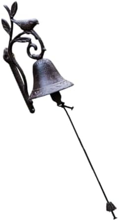 European Style Cast Iron Wall Mounted Dinner Bell for Rustic Door Decor by GALPADA