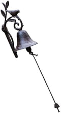 European Style Cast Iron Wall Mounted Dinner Bell for Rustic Door Decor by GALPADA