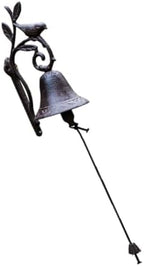 European Style Cast Iron Wall Mounted Dinner Bell for Rustic Door Decor by GALPADA