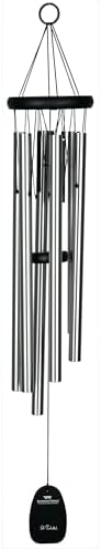Woodstock Wind Chimes Pachelbel's Canon in D, Silver Aluminum Tubes, Medium 32 - Inch, Deep Toned Windchime for Outdoor Decor for Garden, Patio, Porch by WoodstockChimes
