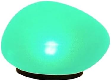 Solar Glass Garden Pebbles Outdoor, Pebble Shape Decorative Rock Lights Waterproof Solar, Glowing Cobblestone Stones for Outdoor Landscape Lighting, for Pathway, Yard Decor (Green) - Image 2