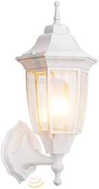 EMART Dusk to Dawn Outdoor Porch Light with Bulb, Wall Lamp(1 Pack, White) by EMART