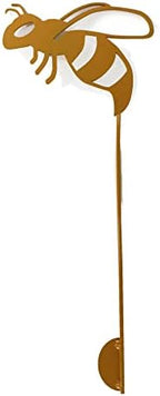 Bugs, Bees and Butterfly Garden Yard Stake Sign 20 to 33 Inches Tall (Bee Stake 22" Tall, Dark Yellow) - Image 2