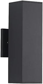 Cerdeco 13" Black Square Modern Outdoor Wall Light Exterior Wall Sconce by Cerdeco