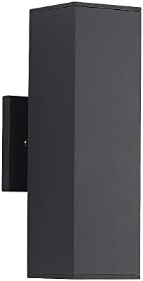 Cerdeco 13" Black Square Modern Outdoor Wall Light Exterior Wall Sconce by Cerdeco