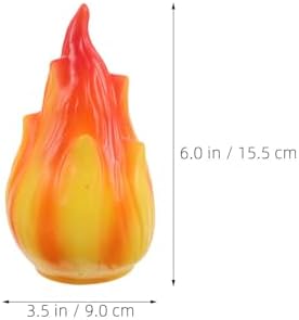 Xmas 4pcs Plastic Flame Lampshade Replacement for Solar Torch Lights - Image 2
