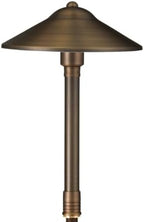 VOLT Max Spread 12V Brass Mini Path Light (15" Tall, 9" Shade), Bronze by VOLT