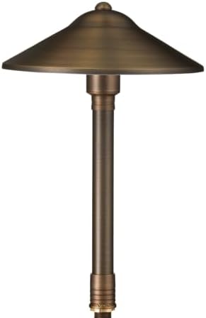 VOLT Max Spread 12V Brass Mini Path Light (15" Tall, 9" Shade), Bronze by VOLT