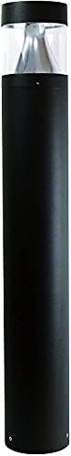 Solus Round Tunable LED Bollard – Switchable Wattage (12W–22W), 1600–3000 Lumens – Adjustable CCT 3000K/4000K/5000K – Black or Bronze Path Light (Black, Round/Single Pack) by Solus