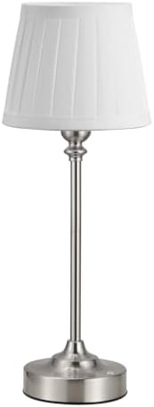 Kakanuo Cordless Table Lamp Rechargeable Silver - 1 Pack 4000mAH Battery Operated Lamp for Decor, 3000K Stepless Dimming Touch Control Wireless Lamp for Bedroom, Dining Table, Counter, Living Room by KakanuoLightings