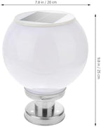 Kichvoe Solar Outdoor Light Fence Post Lamp 12 V Ip65 White Globe - Image 2