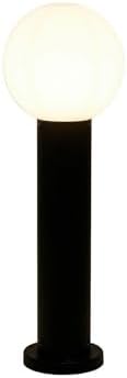23.6" Outdoor Post Light, Modern Outside Bollard Light with Opal Glass Globe, Black Aluminum Pathway Lamp Post Light for Walkway Driveway Patio Garden, Hardwired, E26 Bulb Not Included - Image 5