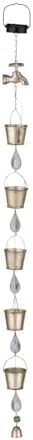 Regal Art & Gift Water Drop Solar Hanging Ornament, Metal Garden LED Decor - Image 2