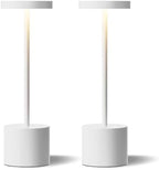 Kakanuo White Cordless Lamp Set, Rechargeable Lamp, 3 Color Temperature, LED Outdoor Wireless Lamps, Battery Operated Lamps, Stepless Dimmable, Touch Control by KakanuoLightings