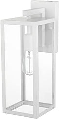Globe Electric 44836 Bowery 1-Light Outdoor Indoor Wall Sconce, Matte White, Clear Glass Shade by GlobeElectric