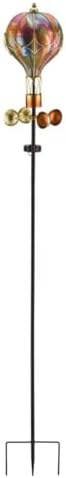 Regal Art & Gift Swirl Balloon Solar Spinner Stake, Metal Kinetic Outdoor - Image 6