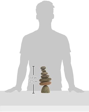 Ancient Graffiti Large 7-Stone Natural River Stone Cairn, 11 inches - Image 6