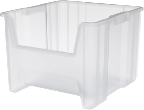 Akro-Mils Stak-N-Store Stackable Storage Bins, 17.5"x16.5"x12.5", Clear 2Pk by Akro-Mils
