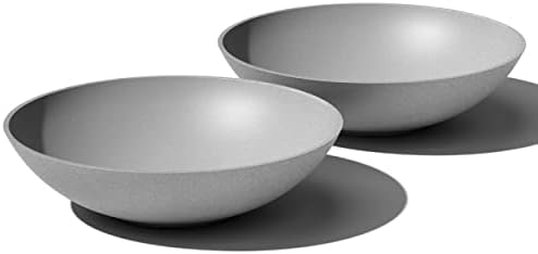Veradek Mason Series Lane Bowl Planter-Large Round Planter for Indoor or Outdoor Tabletops/Gardens |Made from Plastic & Concrete with Drainage Holes|Modern Décor for Flowers, Succulents, Small Plants by VeradekOutdoor