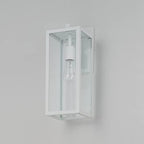 Globe Electric 44836 Bowery 1-Light Outdoor Indoor Wall Sconce, Matte White, Clear Glass Shade - Image 7