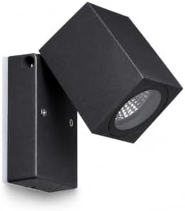 Modern Outdoor Wall Sconce, 90° Pivoting Aluminum Cube LED Spotlight by Unknown
