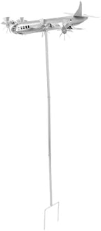 SUNGOOYUE Sturdy Metal Construction Airplane Windmill Spinner for Garden Yard Decor, Versatile Installation for Front Yards and Pillars by SUNGOOYUE