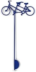 Hobby and Leisure Style Rustic or Powder Coated Metal Garden Stake or Stand (Tandem Bicycle 20" Tall Including Stake, Blue) - Image 2