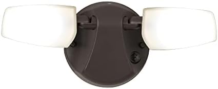 HALO Outdoor Twin LED Dusk to Dawn Flood Light with Selectable Color Temperature - Bronze by HALO