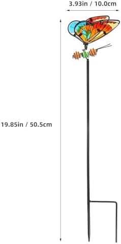 3pcs Glass Butterfly Garden Stakes, Iron Plant Markers - Image 2