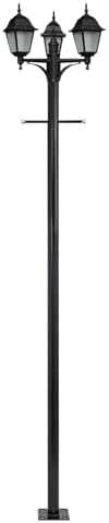 Outdoor Lamp Post,9.84FT Galvanized Steel Light Post,Street Light Pole by Unknown