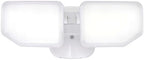 38W Flood Lights Outdoor, Integrated LED Security Light Fixture with 2 Adjustable Heads, Adjustable Brightness and Color, Dusk to Dawn Exterior LED Outdoor Light for Garage Yard Porch (White) by AWSENS