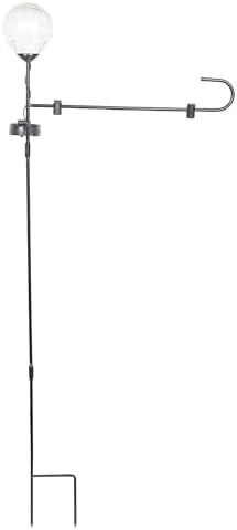 Alpine Corporation 43" Tall Solar Lighted Globe Garden Flag Holder Stakes with Decorative LED Lights by Unknown