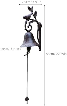 European Style Cast Iron Wall Mounted Dinner Bell for Rustic Door Decor - Image 2